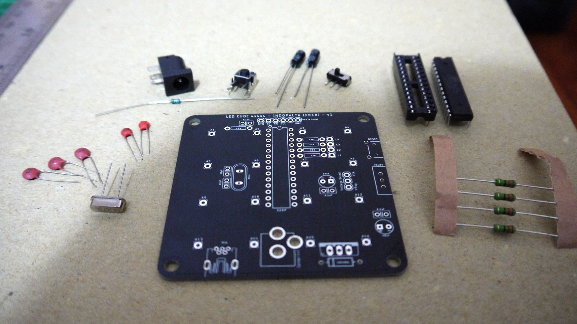 LED Cube Base Board With Components